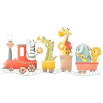 Vinilos y pegatinas para bebés animales tren musical