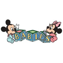 Vinilos paredes disney mickey y minnie bebés