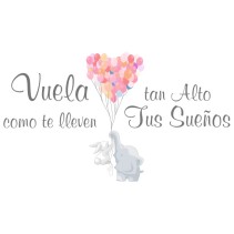 Vinilos frases motivación vuela alto