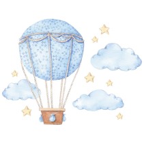 Pegatinas de vinilos globo con nubes y estrellas