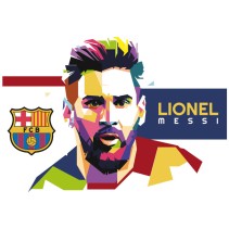 Vinilos lionel messi barcelona fútbol
