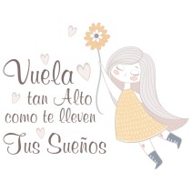 Vinilos y pegatinas frases motivación vuela alto