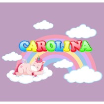Vinilos decorativos unicornio con nombre personalizado