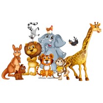 Vinilos paredes animales infantiles o juveniles