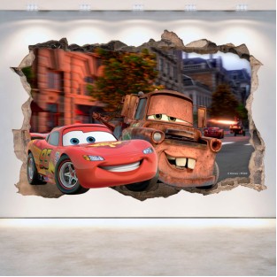 Adhesivos 3d agujero pared disney cars 2 Adhesivos 3d agujero pared disney cars 2