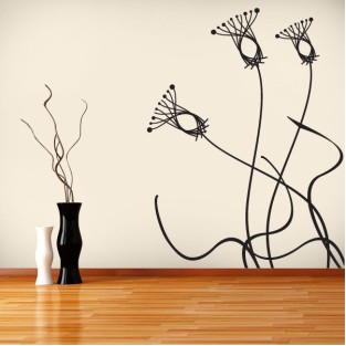 Adhesivos paredes flores minimalistas Adhesivos paredes flores minimalistas