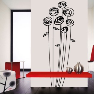 Decoración paredes flores