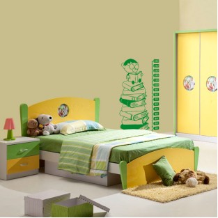 Vinilo decorativo medidor paredes infantil libros (medida: 85 x 153 cm)