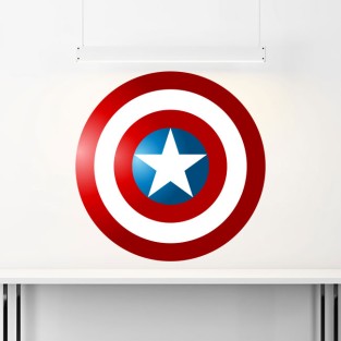 Vinilos decorativos escudo capitán américa