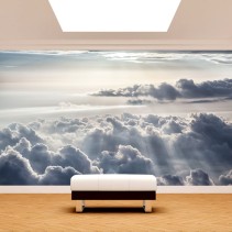 Fotomural vinilos nubes y rayos de sol