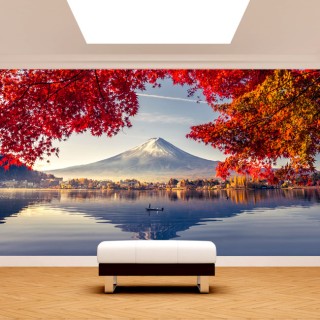 Fotomural o papel pintado paisaje monte fuji y lago japón