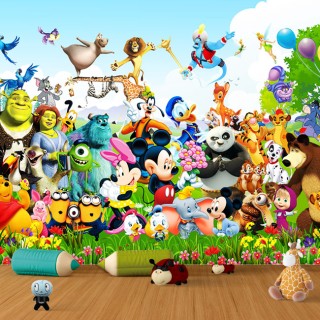 Papel pintado vinilos personajes películas disney y pixar