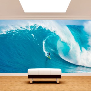 Fotomural papel pintado surfeando ola grande