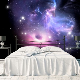 Fotomurales agujero negro y nebulosa con estrellas Fotomurales agujero negro y nebulosa con estrellas