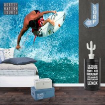 Fotomurales de surfista en la ola vinilos