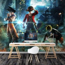 Fotomurales goku naruto y luffy jump force