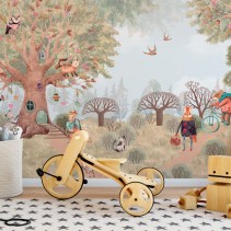 Fotomurales infantiles animales en el bosque