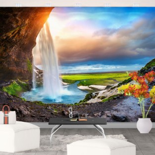 Fotomurales de vinilos cascadas islandia Fotomurales de vinilos cascadas islandia