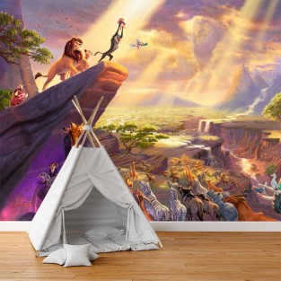 Papel pintado vinilo rey león presentación montaña