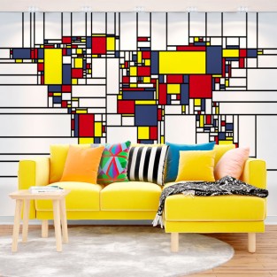 Papel pintado o fotomural arte piet mondrian
