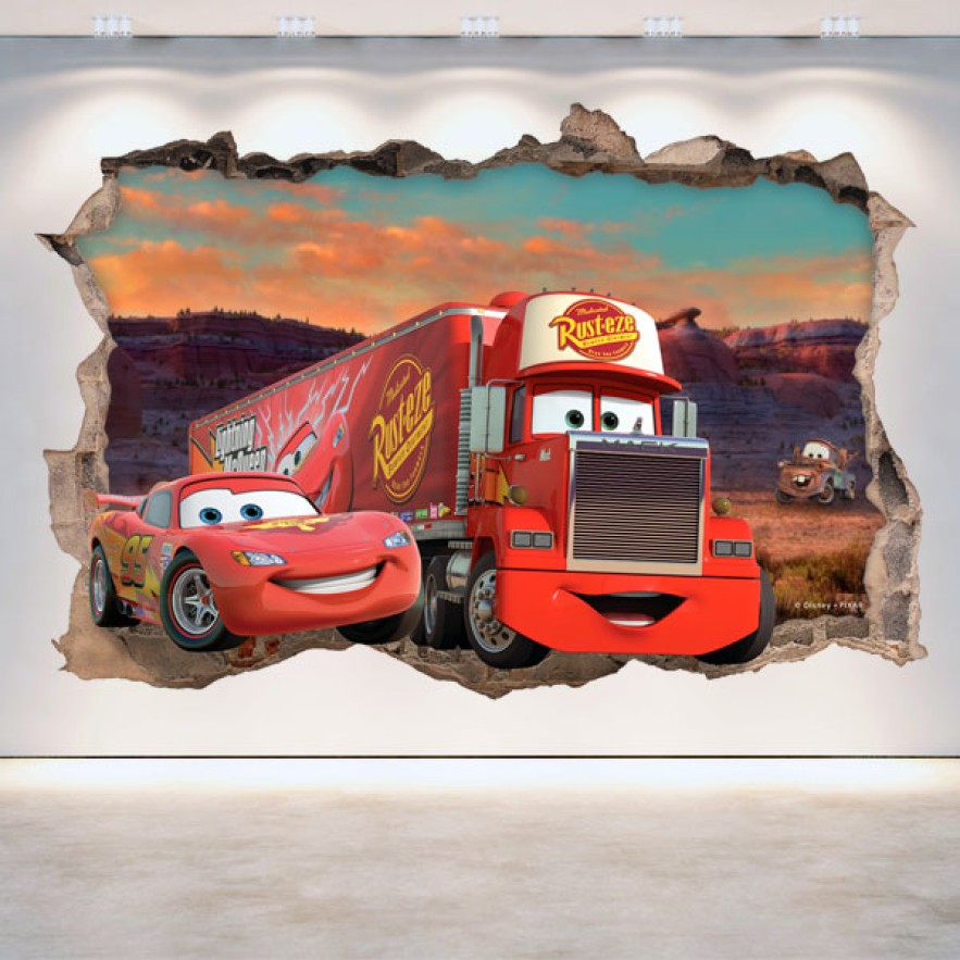 Pegatina 3d disney cars 2
