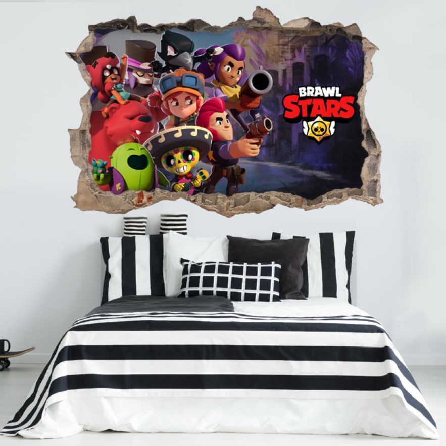 Pegatinas de vinilos agujero 3d brawl stars