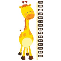 Vinilos decorativos medidor de estatura jirafa (medida: 65 x 153 cm)