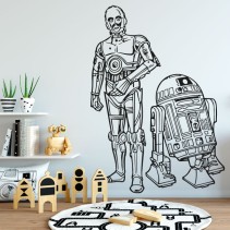 Pegatinas de vinilos star wars r2 d2 y c 3po