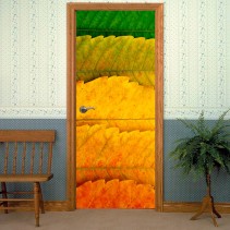 Vinilos decorativos para puertas hojas árboles