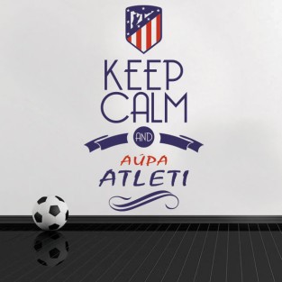 Pegatinas vinilos de fútbol keep calm and aúpa atleti