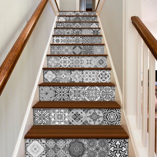 Vinilos decorativos azulejos para escaleras (24 unidades)