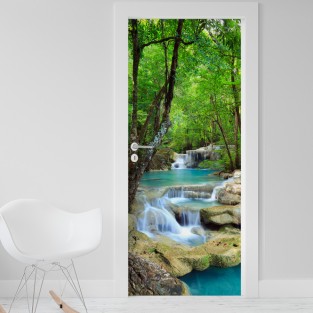 Vinilo para puerta cascada 2