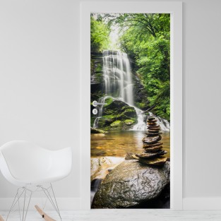 Vinilo para puerta cascada 3