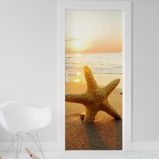 Vinilo para puerta estrella de mar Vinilo para puerta estrella de mar