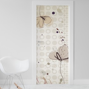 Vinilo para puerta flores