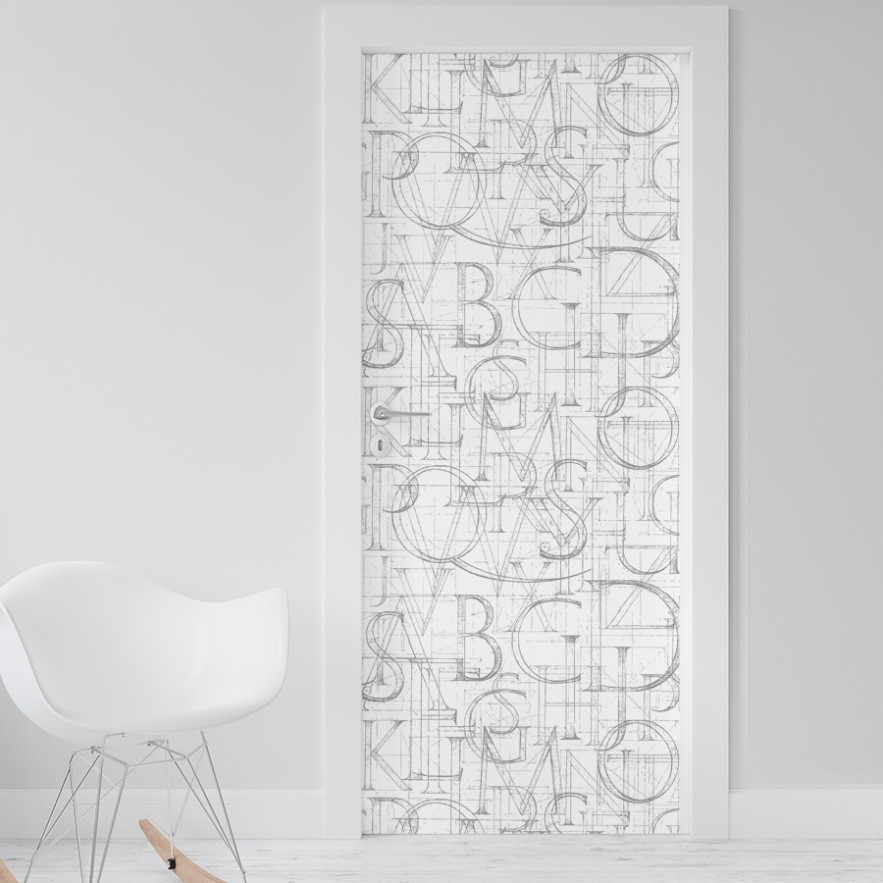 Vinilo para puerta letras