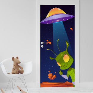 Vinilo puerta infantil extraterrestre Vinilo puerta infantil extraterrestre