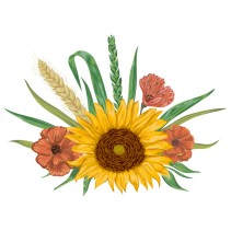 Vinilos decorativos decoración girasol y flores