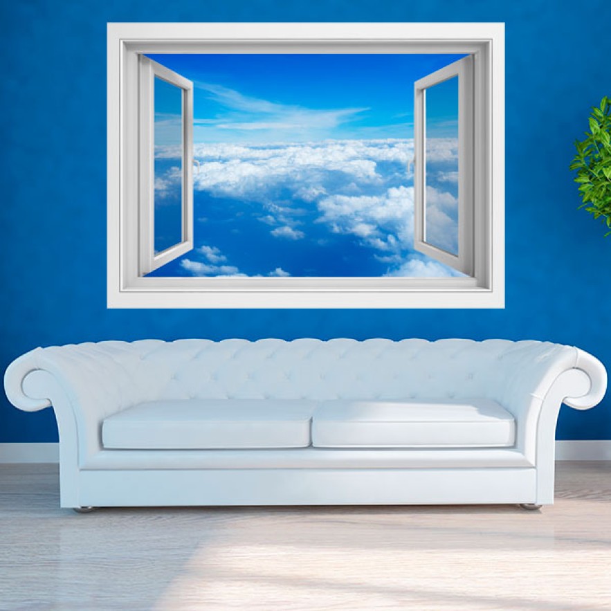 Ventanas 3d nubes en el cielo