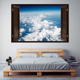 Ventanas 3d vinilos nubes en el cielo Ventanas 3d vinilos nubes en el cielo