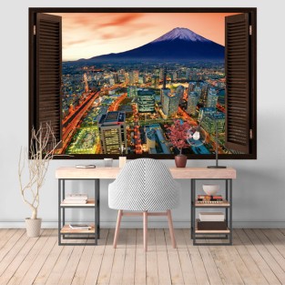 Ventanas 3d yokohama y monte fuji