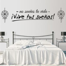 Vinilos de frases vive tus sueños
