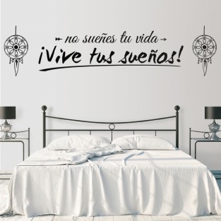 Vinilos de frases vive tus sueños