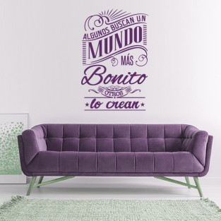 Vinilos de frases un mundo bonito Vinilos de frases un mundo bonito