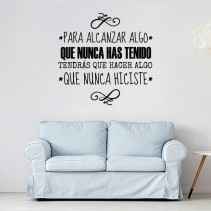 Vinilos de frases alcanzar algo