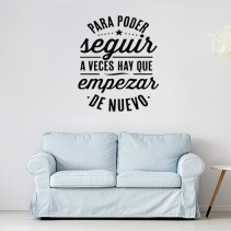 Vinilos de frases empezar de nuevo