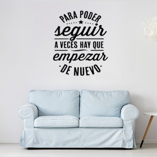Vinilos de frases empezar de nuevo Vinilos de frases empezar de nuevo