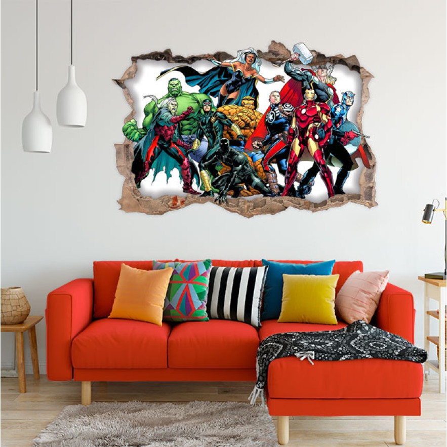 Vinilo 3d marvel