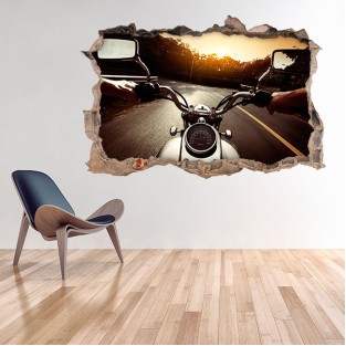 Vinilo 3d carretera moto chopper Vinilo 3d carretera moto chopper