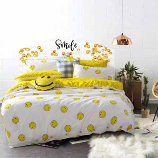 Vinilo emoji smile emoticón cabecero de cama